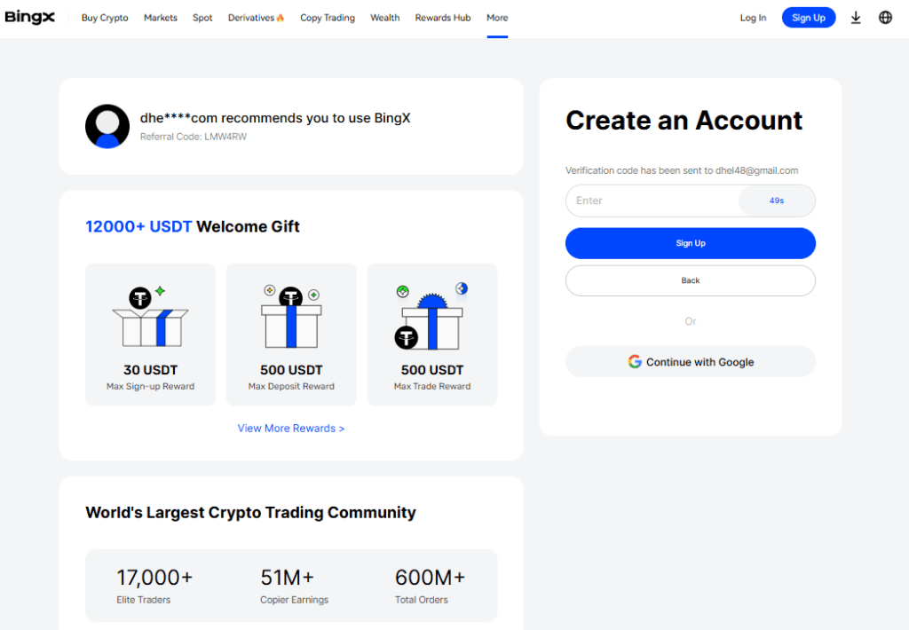코인 선물 거래소 추천 : BingX 신규 $6000 증정 빙엑스 가입방법 빙엑스 거래소 순위