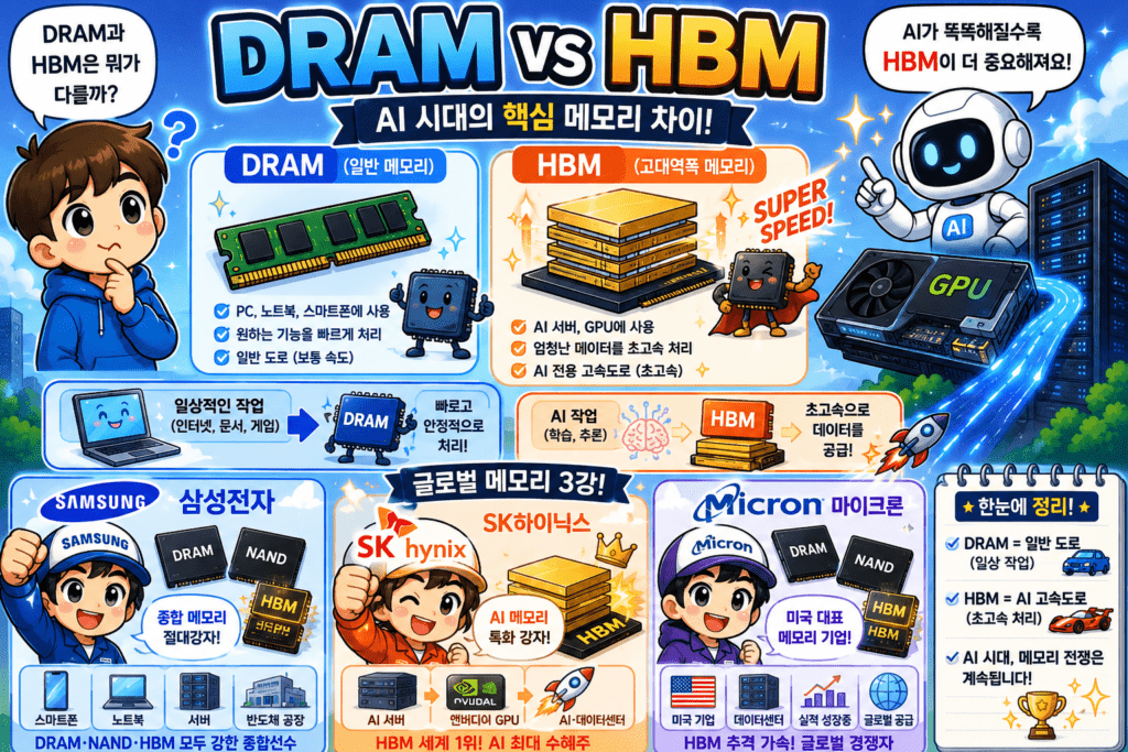 HBM이란 무엇일까? 뜻부터 삼성전자·SK하이닉스 수혜주까지 총정리 HBM이란 무엇일까? 뜻부터 삼성전자·SK하이닉스 수혜주까지 총정리