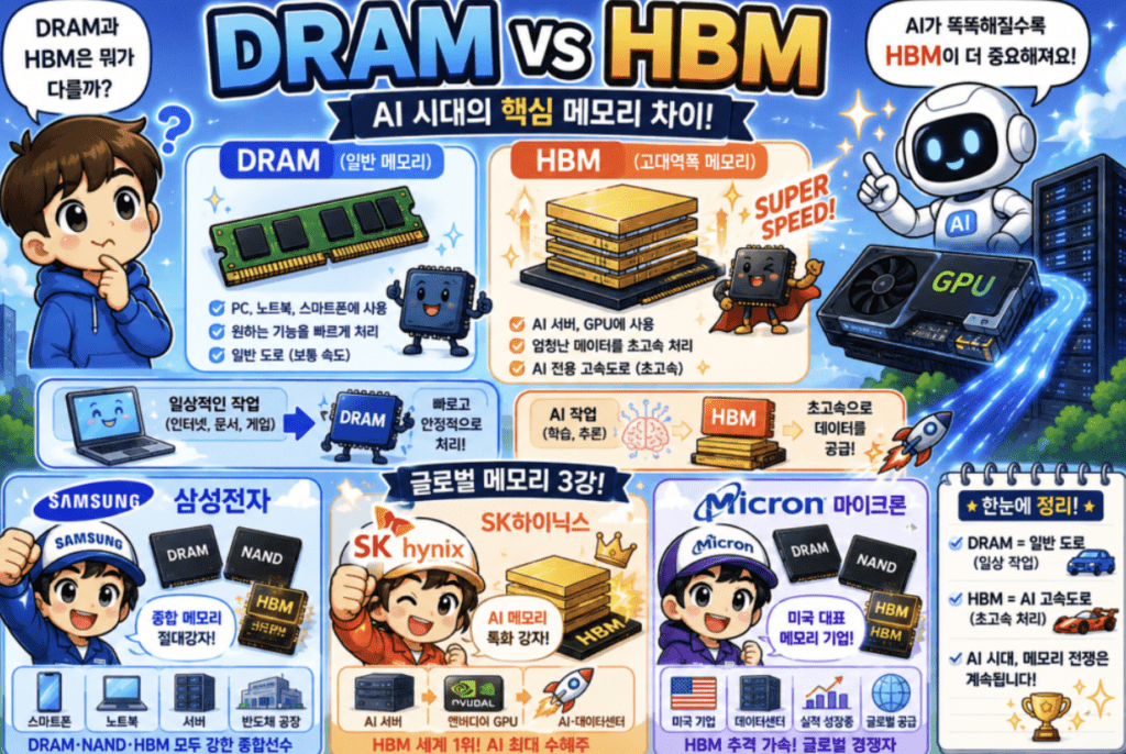 DRAM이란 무엇일까? 뜻부터 삼성전자·SK하이닉스 투자 포인트까지 DRAM이란 무엇일까? 뜻부터 삼성전자·SK하이닉스 투자 포인트까지