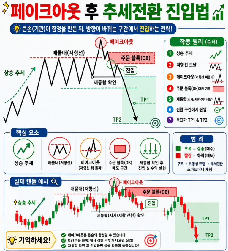 페이크아웃 후 추세전환 진입법