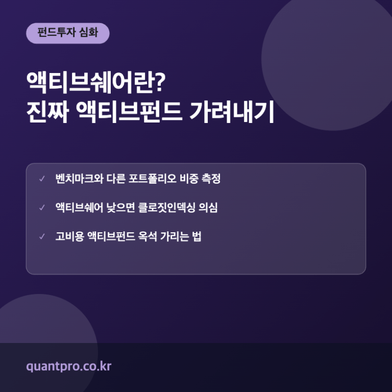 액티브쉐어 개념 설명 썸네일