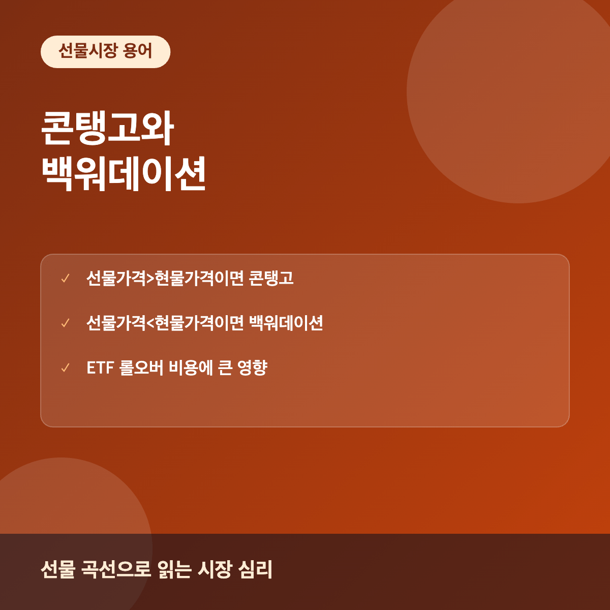 콘탱고와 백워데이션 선물시장 가격구조 비교