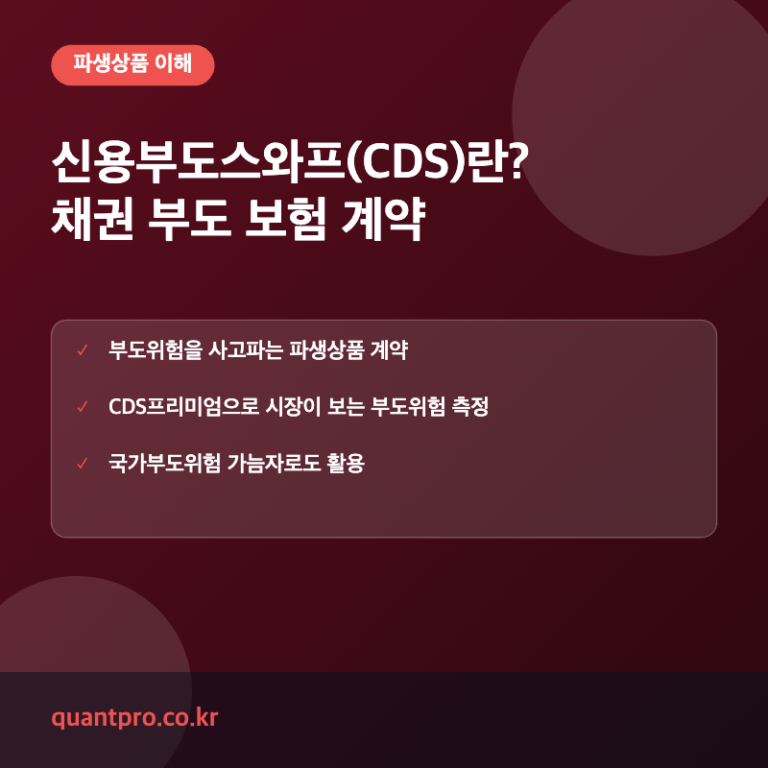 CDS 신용부도스와프 개념 설명 썸네일
