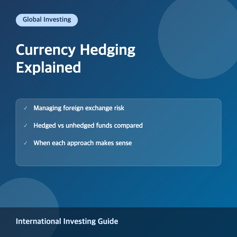 Currency hedging concept and comparison illustration
