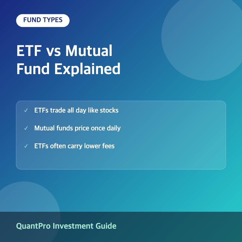 ETF vs mutual fund thumbnail with key facts