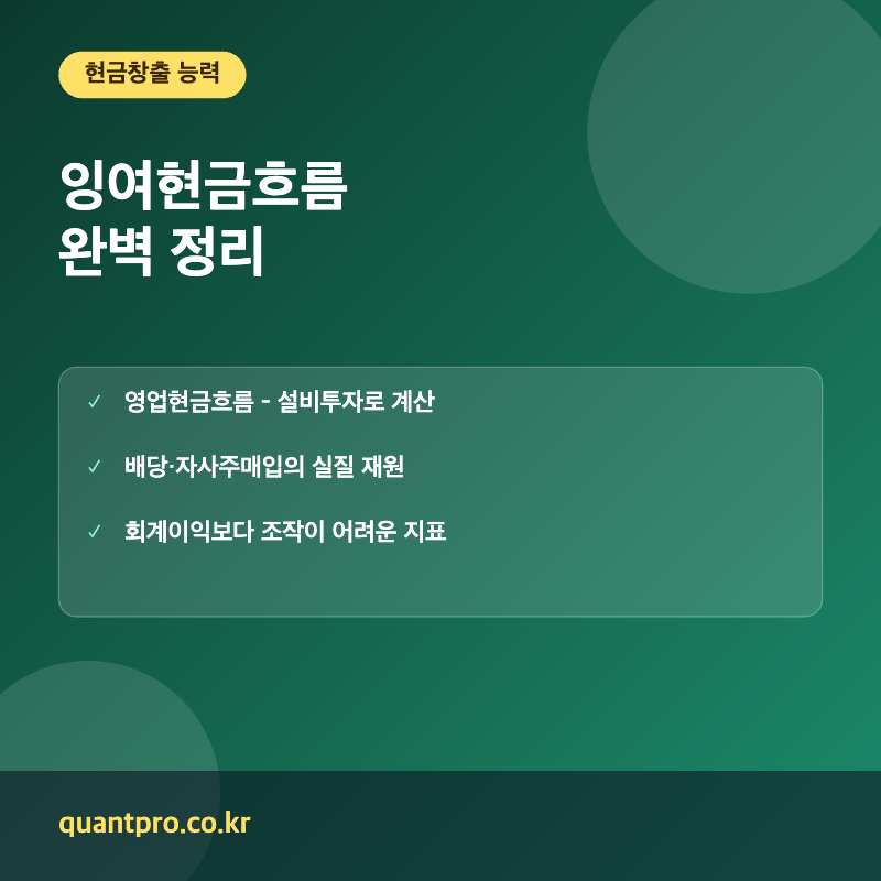잉여현금흐름 핵심 포인트 썸네일