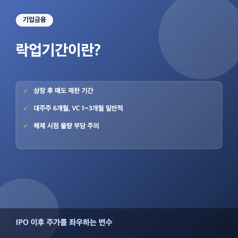 락업기간 개념 요약 이미지