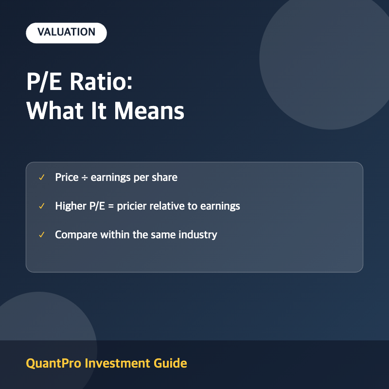 P/E ratio thumbnail with key facts