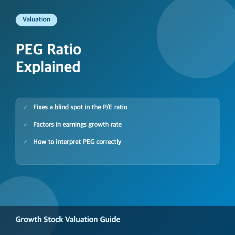 PEG ratio concept and formula illustration