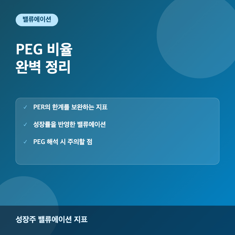 PEG 비율 개념과 계산법 이미지