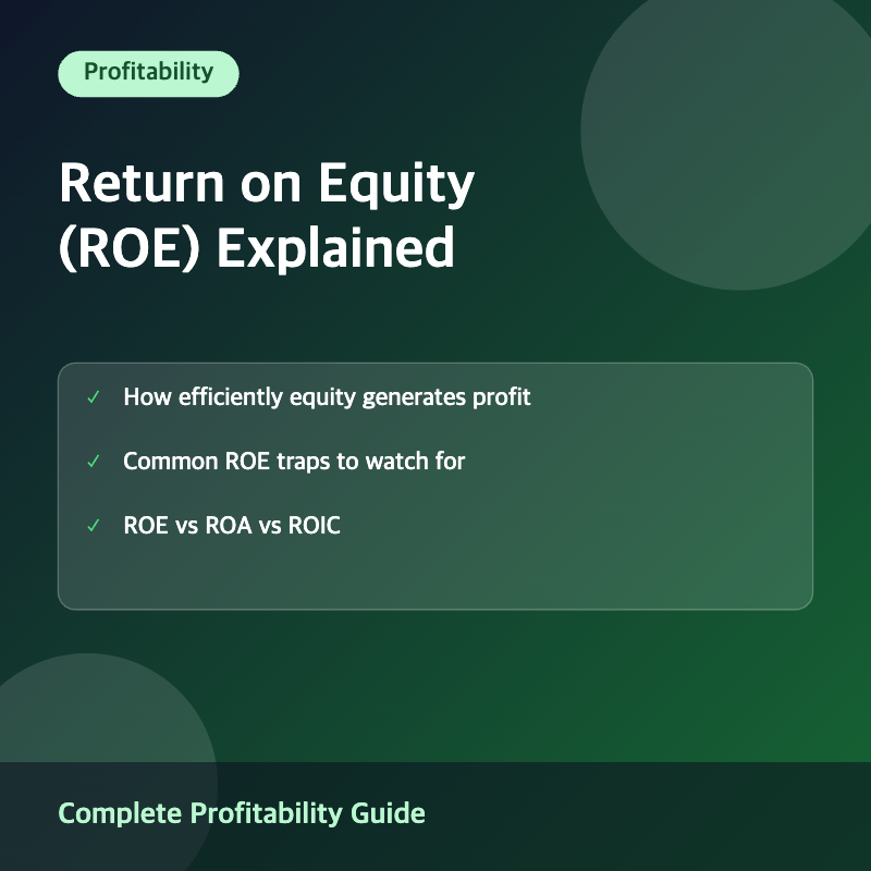Return on equity ROE concept and formula illustration