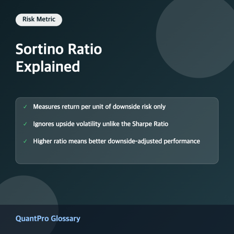 Thumbnail explaining the Sortino Ratio concept