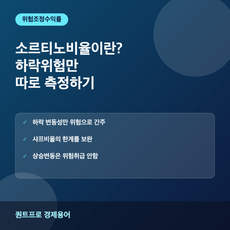 소르티노비율이란? 하락위험만 측정하는 지표