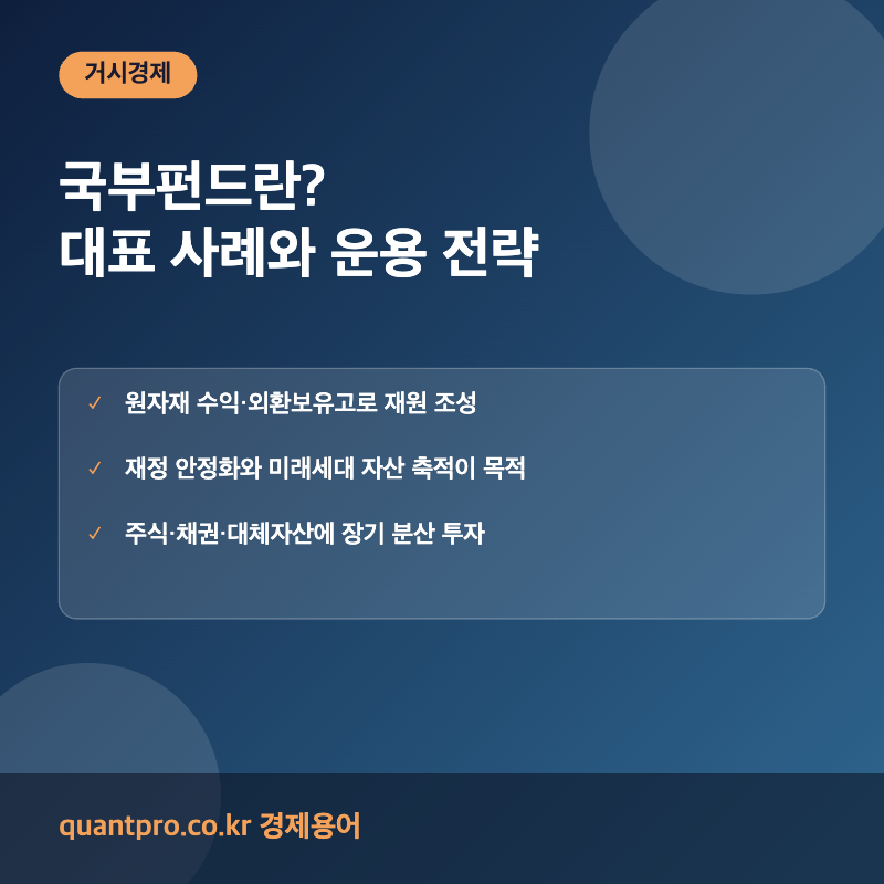 국부펀드 Sovereign Wealth Fund 설명 이미지