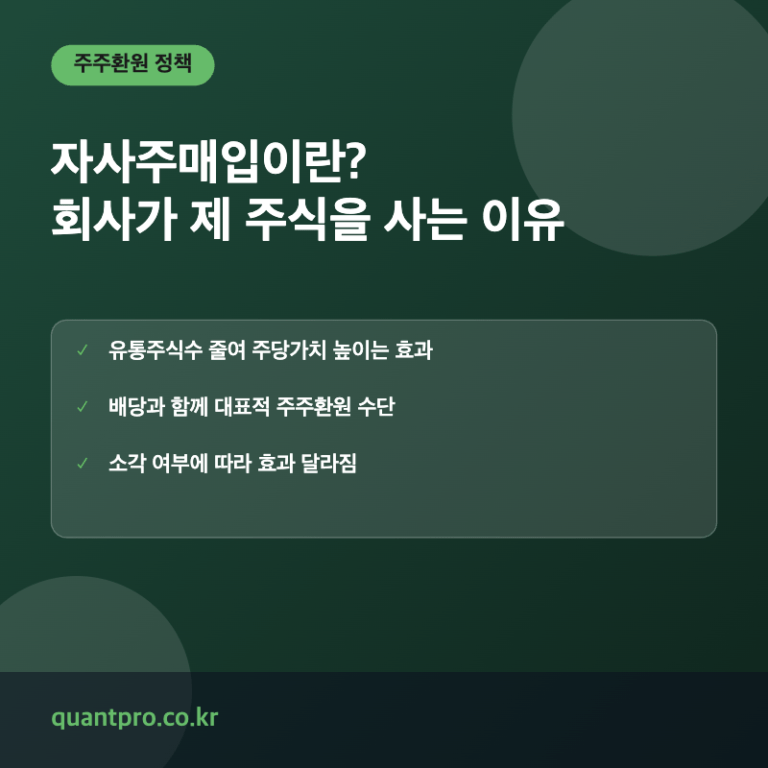 자사주매입 바이백 개념 설명 썸네일