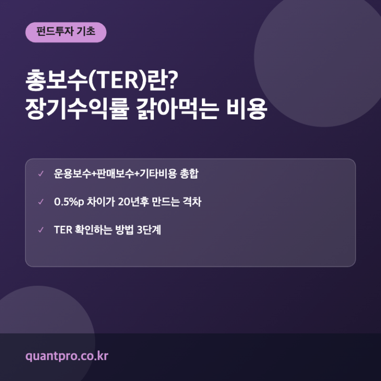 총보수 TER 개념 설명 썸네일