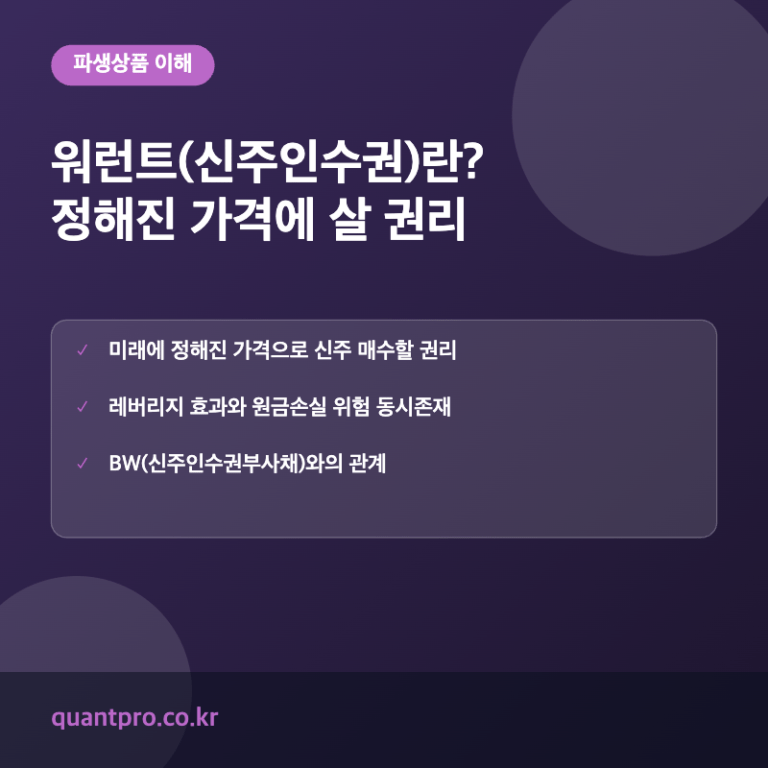 워런트 신주인수권 개념 설명 썸네일