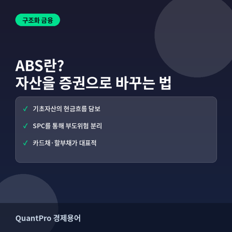 자산유동화증권(ABS)이란? 미래 현금흐름을 지금 돈으로 바꾸는 법 썸네일