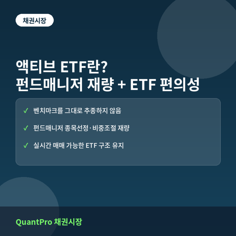 액티브 ETF란? 펀드매니저의 재량과 ETF 편의성의 결합