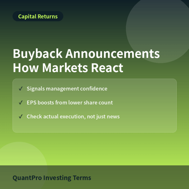 Buyback Announcements: How Markets React and Why