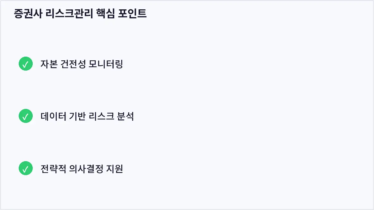 증권사 리스크관리 핵심 포인트 (증권사 리스크관리)