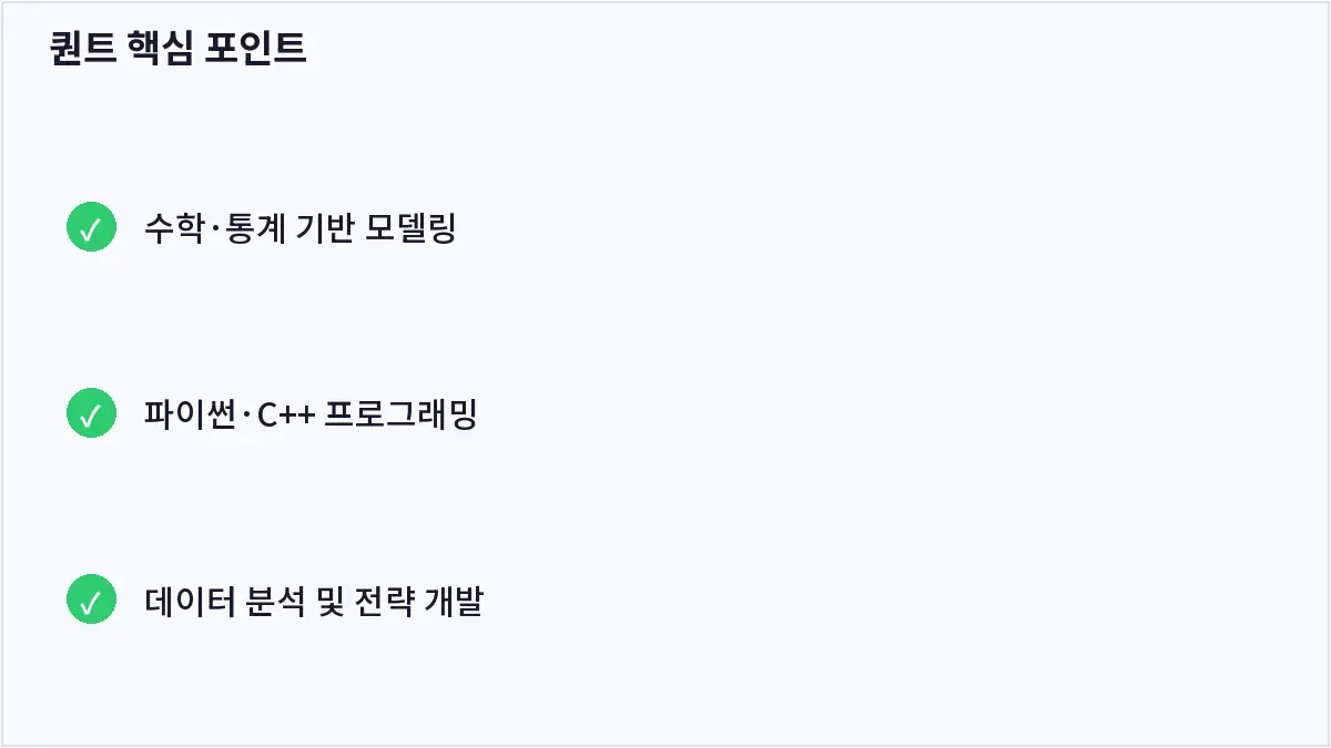 퀀트 핵심 포인트 (퀀트)