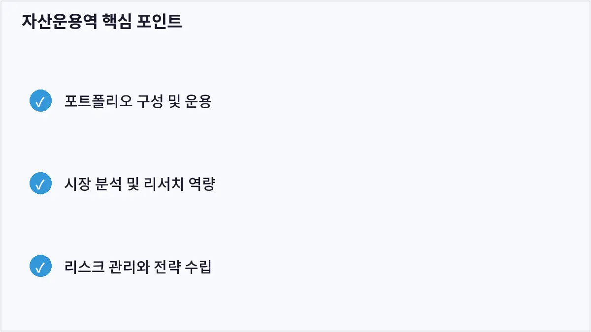 자산운용역 핵심 포인트 (자산운용역)