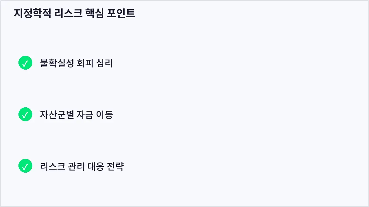 지정학적 리스크 핵심 포인트 (지정학적 리스크)