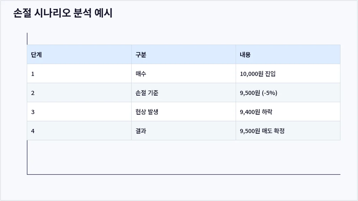 손절 시나리오 분석 예시 (손절)