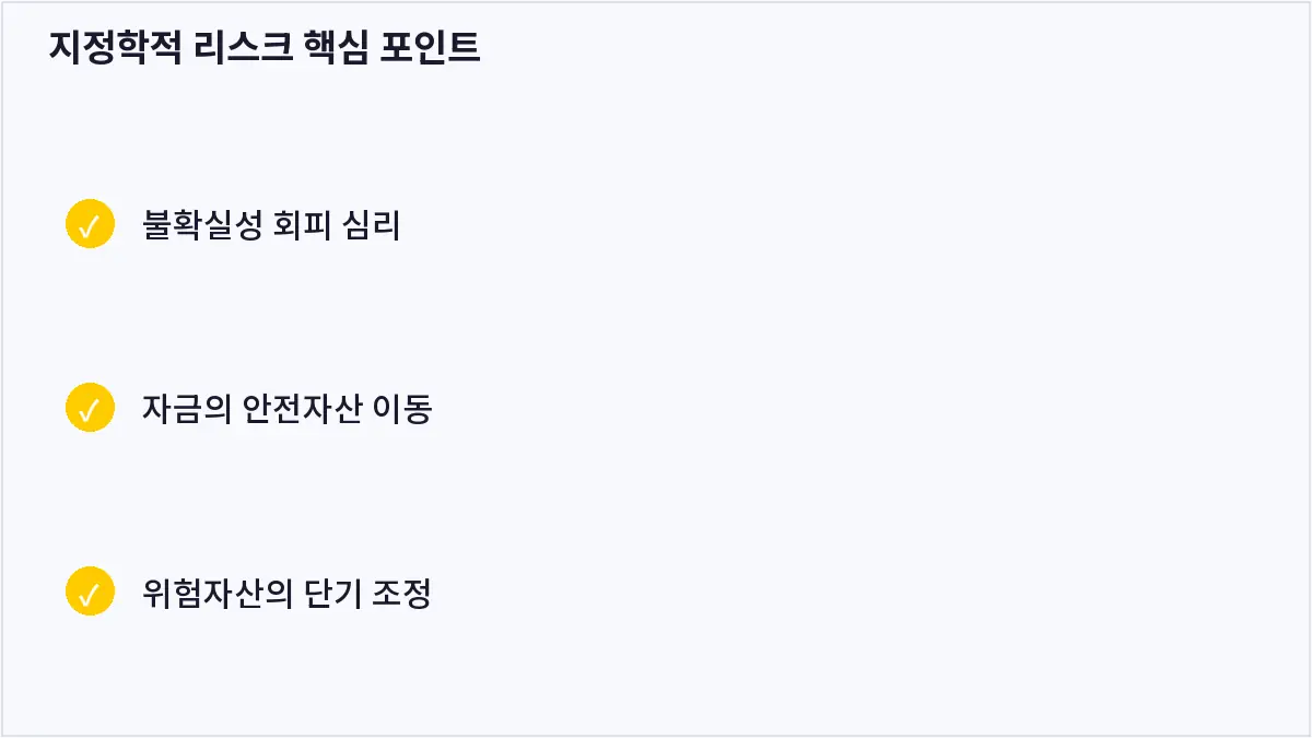지정학적 리스크 핵심 포인트 (지정학적 리스크)