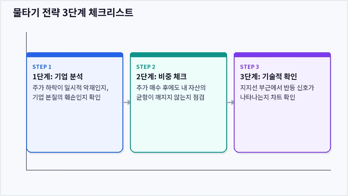 물타기 전략 3단계 체크리스트 (주식 물타기)
