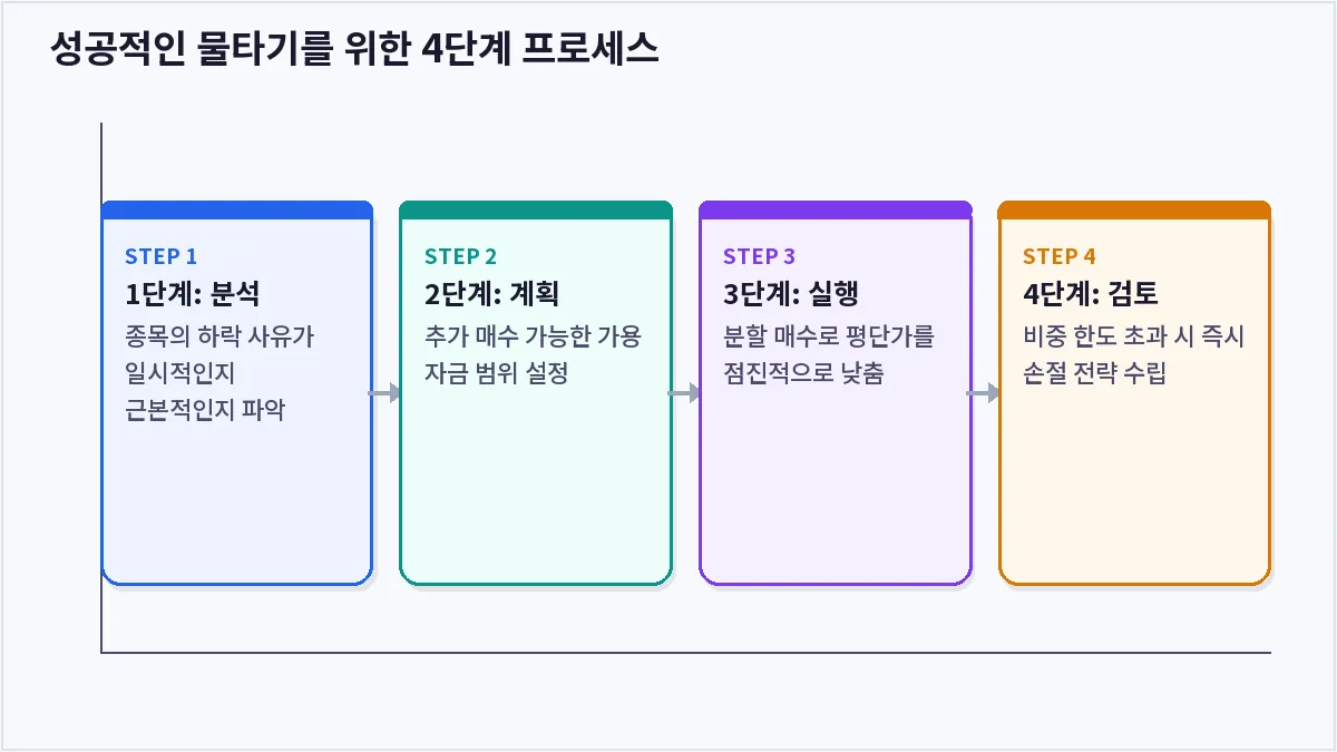성공적인 물타기를 위한 4단계 프로세스 (물타기)