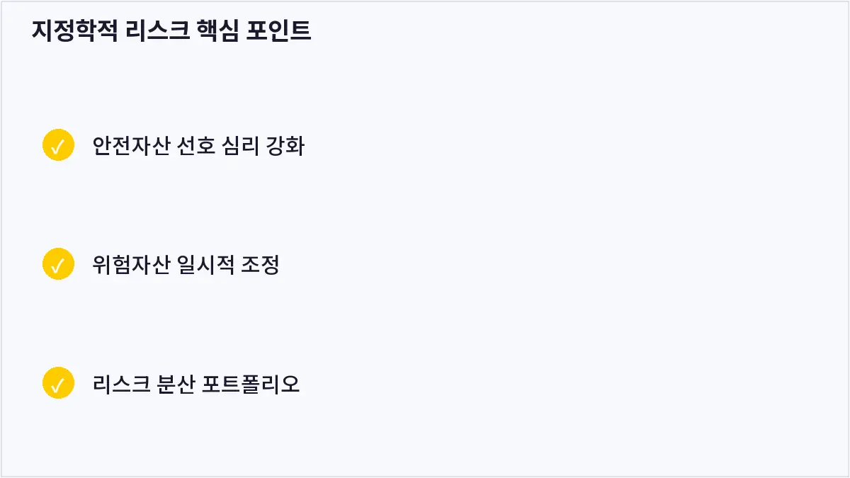 지정학적 리스크 핵심 포인트 (지정학적 리스크)