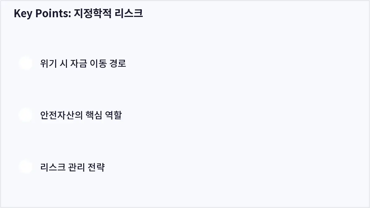 Key Points: 지정학적 리스크 (지정학적 리스크)