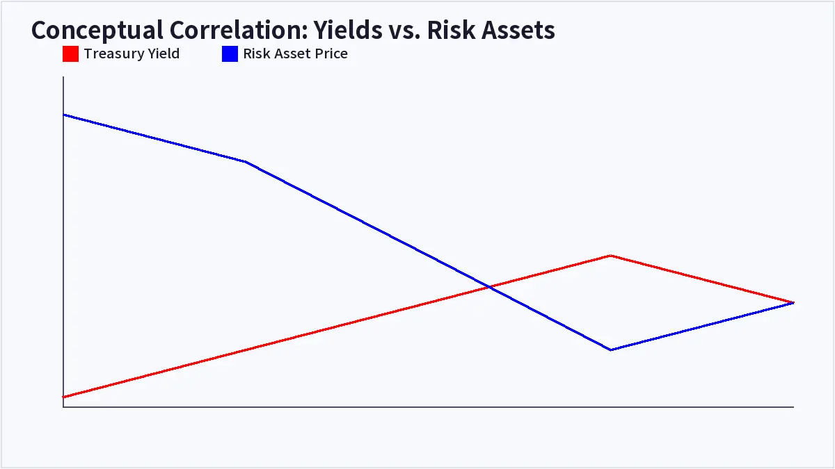 Conceptual Correlation: Yields vs. Risk Assets (Treasury Yields)