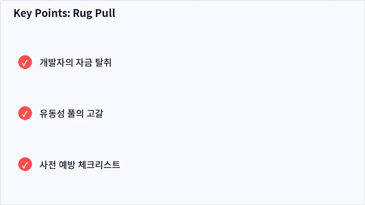 Key Points: Rug Pull (Rug Pull)