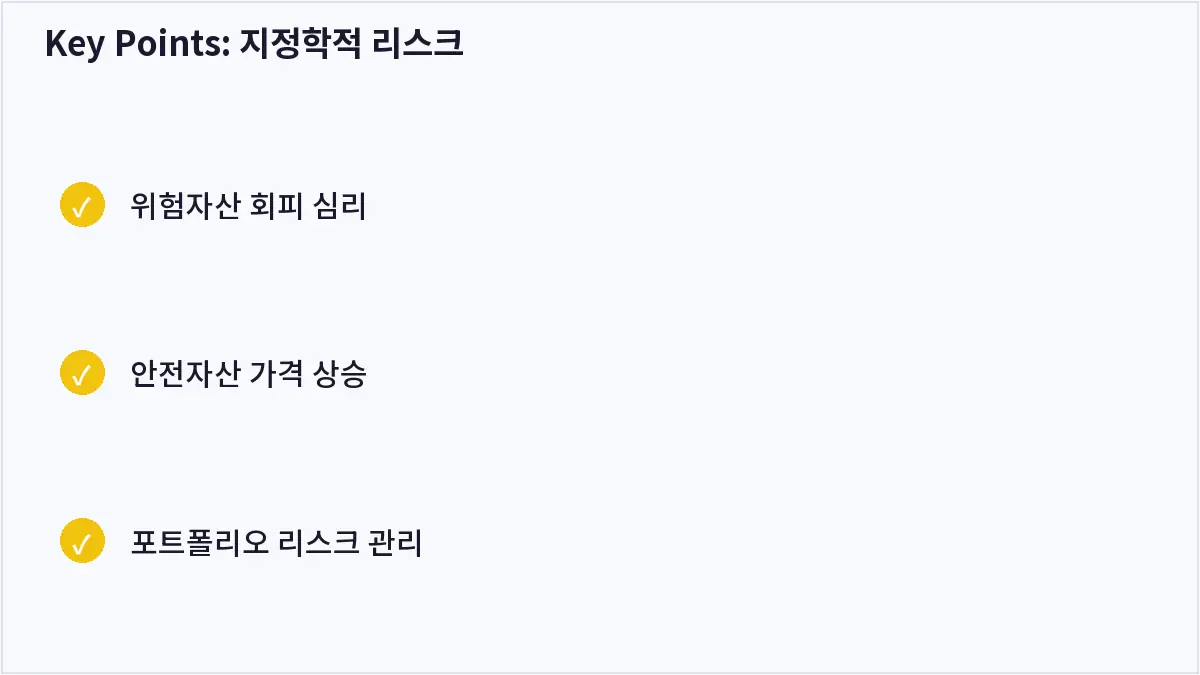 Key Points: 지정학적 리스크 (지정학적 리스크)