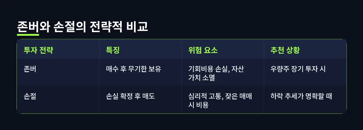 존버와 손절의 전략적 비교 (존버 뜻)