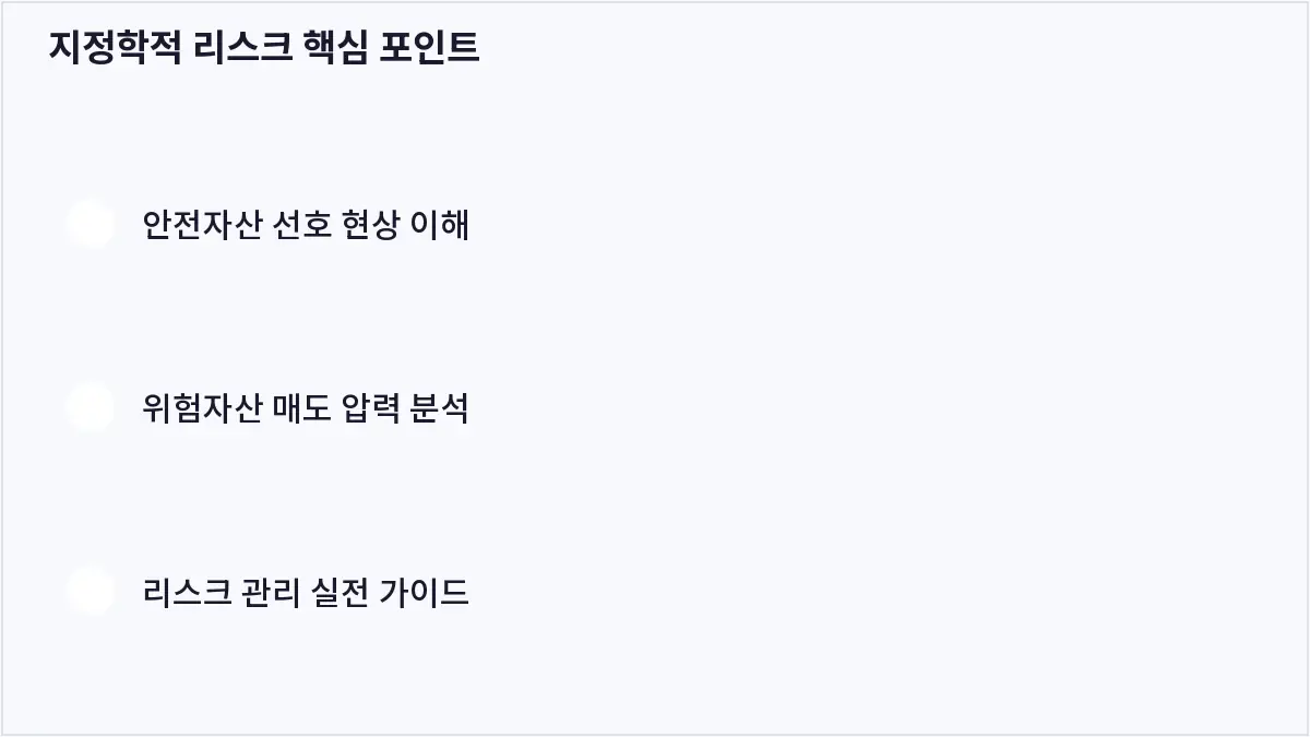 지정학적 리스크 핵심 포인트 (지정학적 리스크)