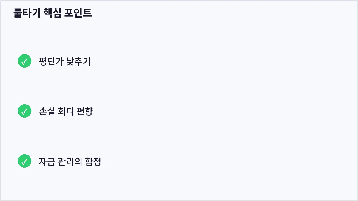 물타기 핵심 포인트 (물타기)