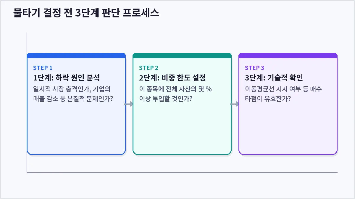 물타기 결정 전 3단계 판단 프로세스 (물타기)