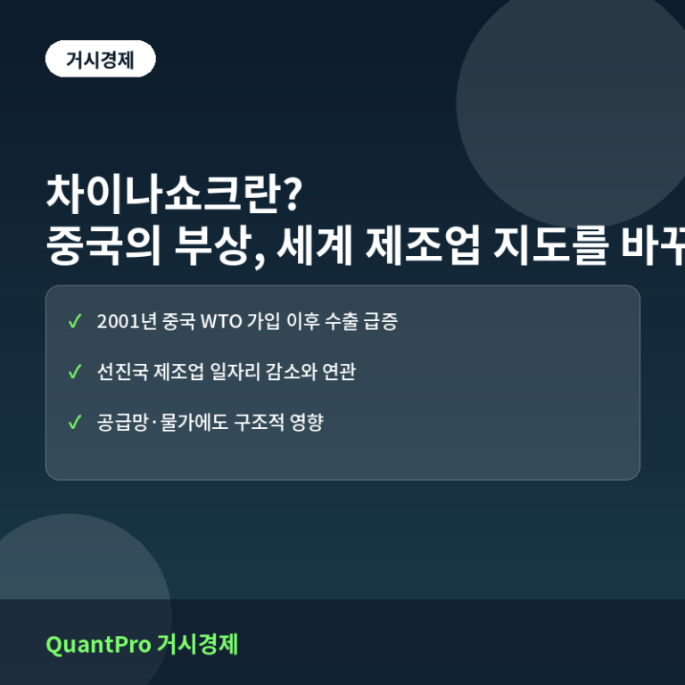 차이나쇼크란? 중국의 부상이 세계 제조업 지도를 바꾼 사건