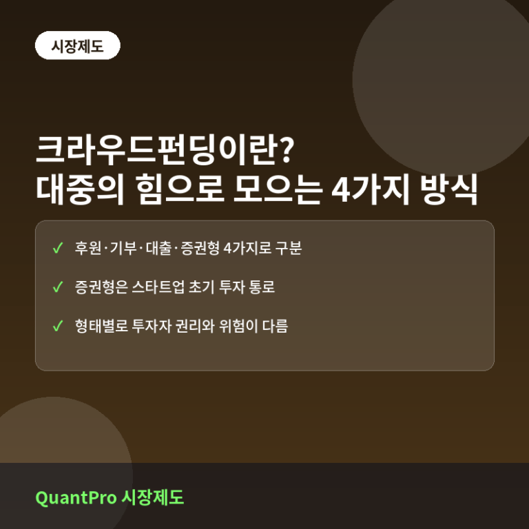 크라우드펀딩이란? 대중의 힘으로 자금을 모으는 4가지 방식