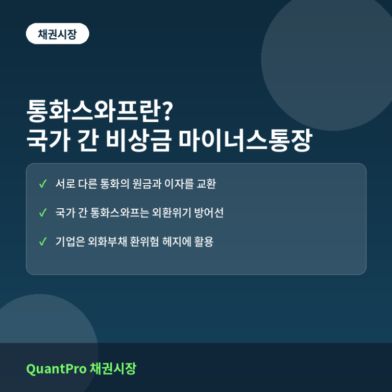 통화스와프란? 국가 간 비상금 마이너스통장의 원리