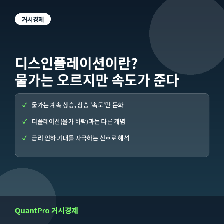 디스인플레이션이란? 물가가 오르는데 인플레이션이 아니라는 뜻