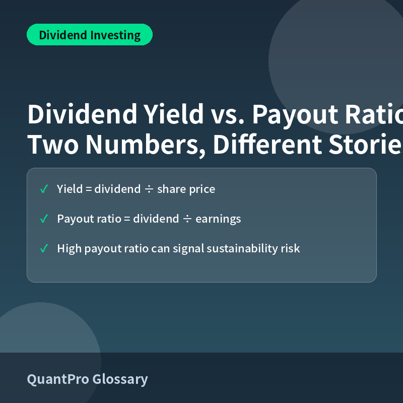 Dividend Yield vs. Dividend Payout Ratio: Two Numbers, Different Stories 썸네일