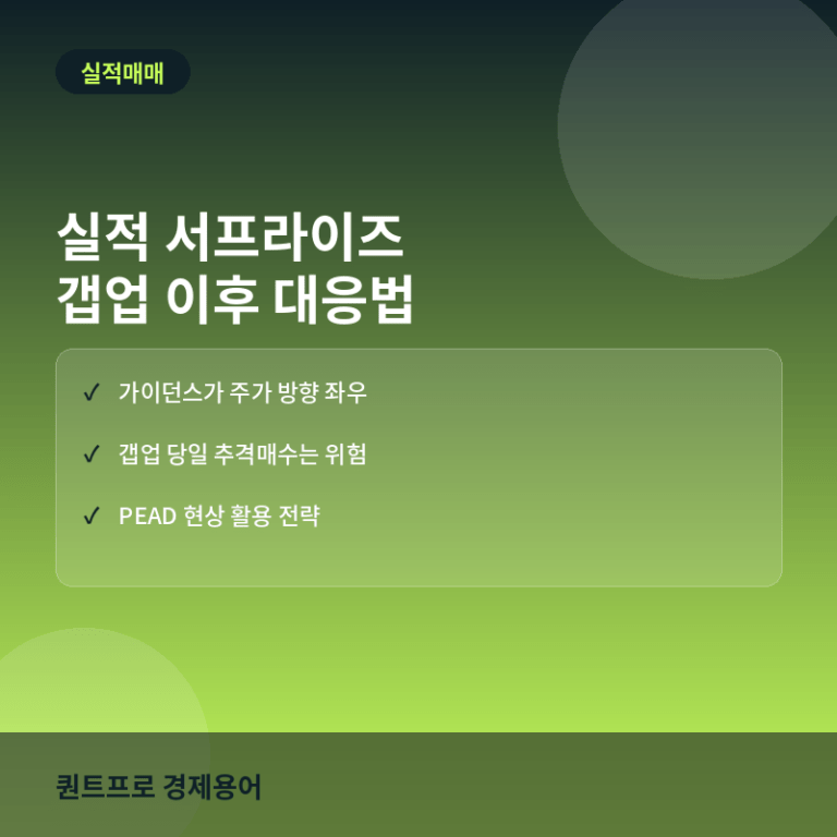 실적 서프라이즈 매매 전략: 갭업 이후 어떻게 대응해야 할까