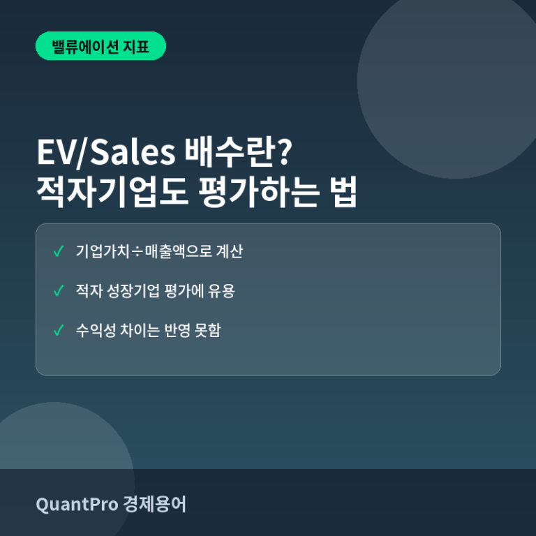 EV/Sales 배수란? 적자 기업도 밸류에이션 할 수 있는 이유 썸네일