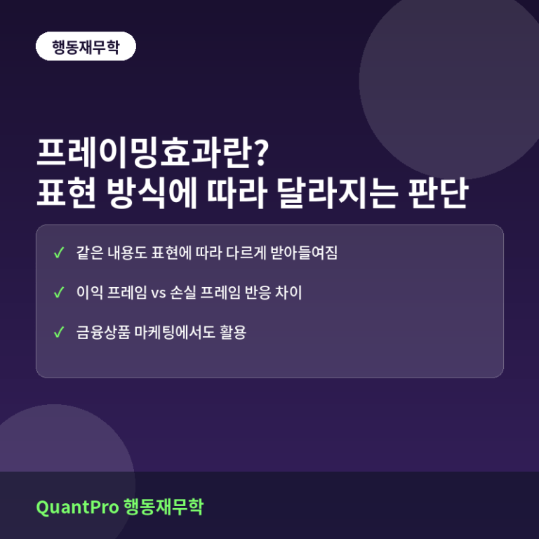 프레이밍효과란? 같은 정보도 표현 방식에 따라 다르게 느껴지는 이유