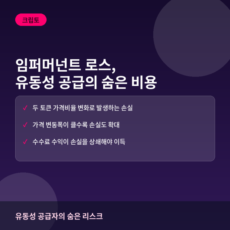 임퍼머넌트 로스 계산 공식: 유동성 공급자가 감수하는 리스크